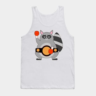 Raccoon as Boxing champ with Belt Tank Top